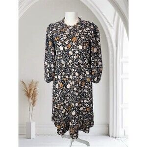 Women’s Navy Floral Midi Dress Size Medium